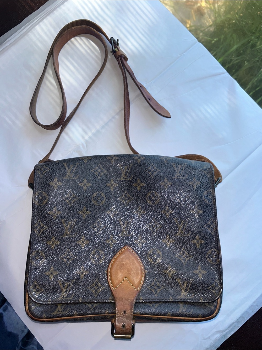 Louis Vuitton Vintage Cartouchiere GM Monogram Canvas shoulder bag
